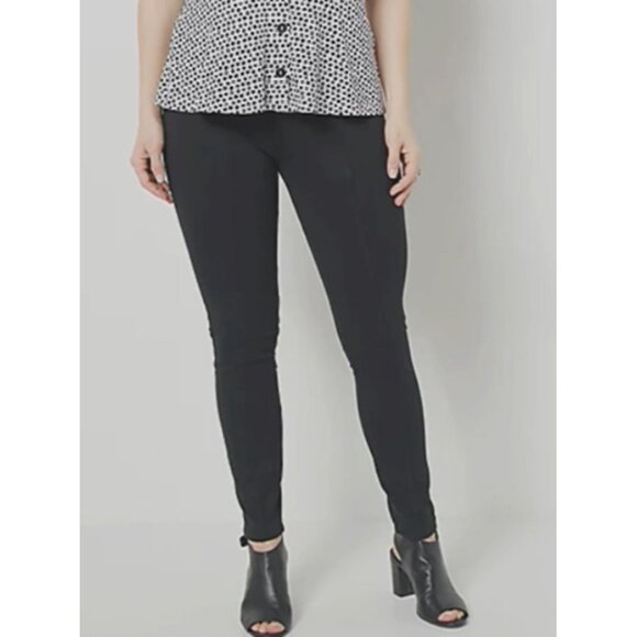 Susan Graver Weekend Reg Premium Stretch Legging Size XXS Black Cotton Blend NEW - Picture 1 of 6